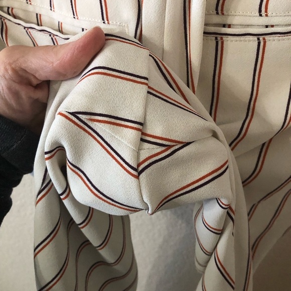 Anthropologie the Essential Pull-On Trouser in White & Red Blue Stripes - Small - Picture 7 of 10